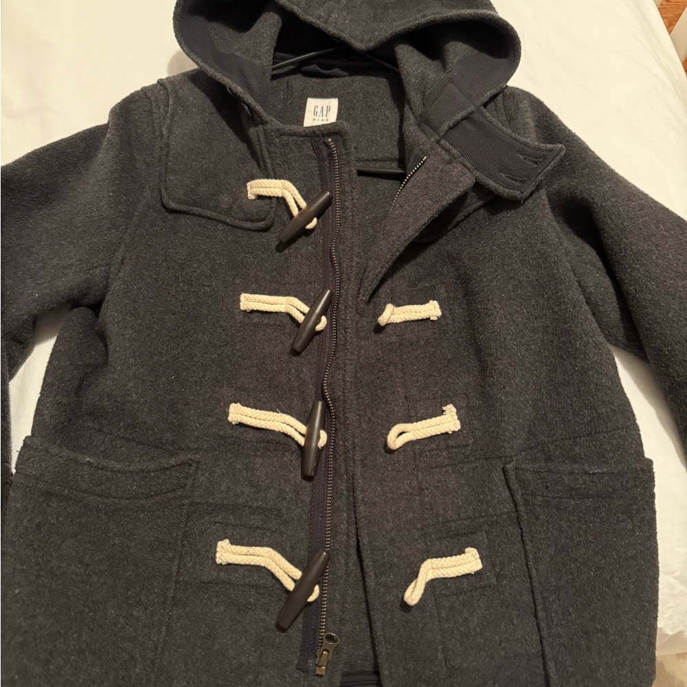 BOYS GAP KIDS WOOL TOGGLE COAT SIZE M